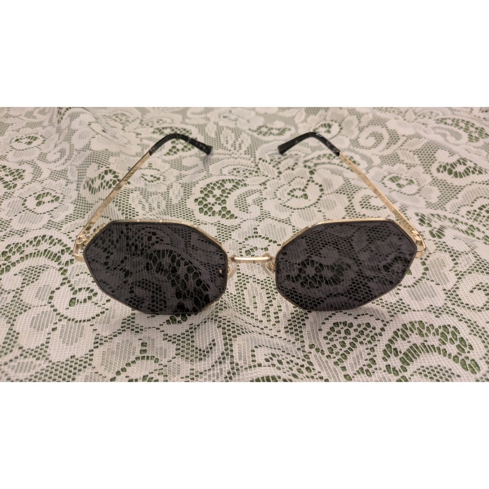 SOJOS UV400 Retro Women's Octogonal Polarized Sunglasses, Gold